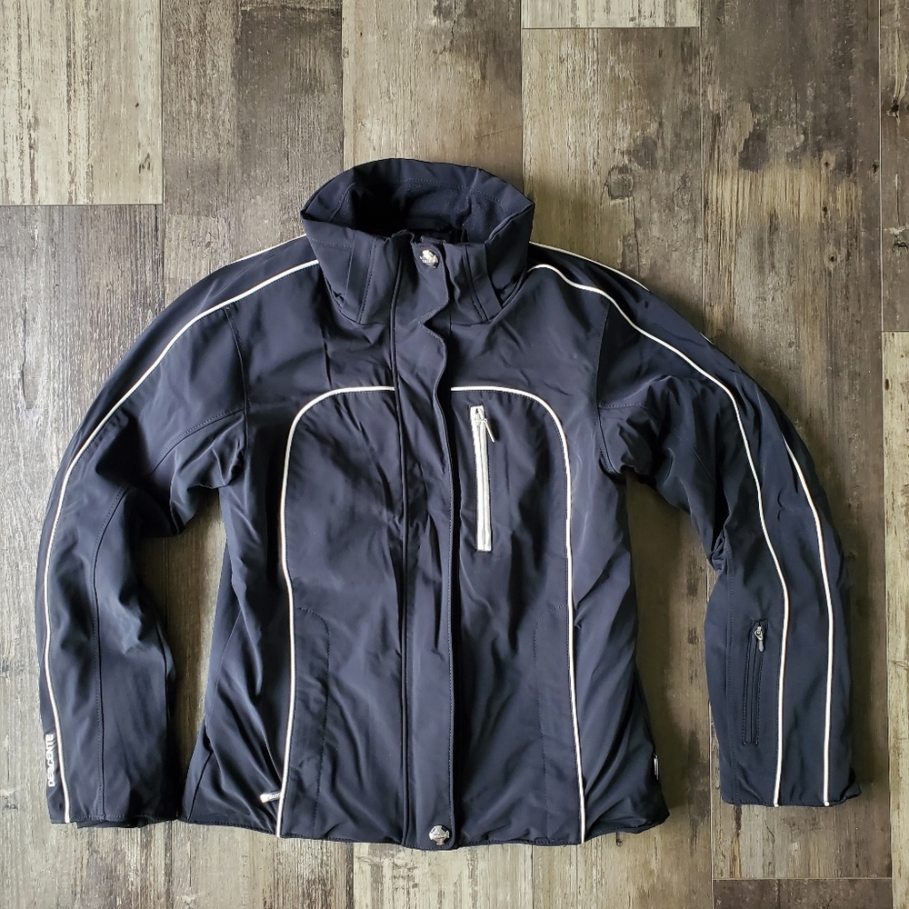Descente Snow Sport Ski Sleek Insulated Waterproof Jacket Sz S Black